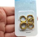 6 Pieces Gold Tone Metal Link Rings Jewelry Essentials Findings