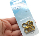 6 Pieces Gold Tone Metal Link Rings Jewelry Essentials Findings