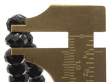 35 6mm x 8mm Faceted Rondelle Beads Black Crystal Beads Jewelry Making Beading Supplies Loose Spacer Beads Glass Beads