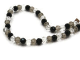 45 4mm Faceted Round Beads Mixed Black White and Gray Crystal Glass Beads Jewelry Making Beading Supplies Loose Spacer Beads