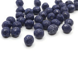 35 8mm Blue Faceted Oval Beads Vintage Lucite Beads Jewelry Beads Plastic Beads Loose Beads to String Jewelry Making Beading Supplies
