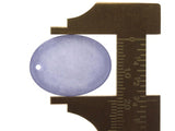 20 25mm Flat Oval Beads Frosted Blue Vintage Lucite Plastic Beads Jewelry Making Beading Supplies