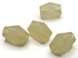 4 22mm Yellow Faceted Rectangle Beads Vintage Frosted Lucite Beads New Old Stock Beads Jewelry Making Beading Supplies Loose Beads