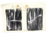 TipToes Vintage Shoe Clips 1950s #483 Black White and Gray Striped Forward Curved Rectangle Shoe Clips