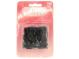 100 Pieces Black Acrylic Faceted Cabochons Jewelry Essentials Jewels