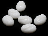 6 18mm Egyptian Pharoh or Sphinx White Oval Vintage Lucite Cabochons Flat Back Cabochons