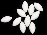 10 24mm White Marquis Cabochons Vintage Lucite Plastic Cabochons Jewelry Making Beading Supplies