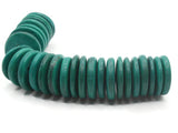 25 20mm Green Wood Beads Vintage Flat Saucer Disc Beads Wooden Green Beads Jewelry Making Beading Supplies Smileyboy