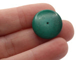 24 20mm Green Wood Beads Vintage Flat Saucer Disc Beads Wooden Green Beads Jewelry Making Beading Supplies Smileyboy