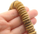 25 16mm Light Brown Wood Beads Vintage Flat Saucer Disc Beads Wooden Brown Beads Jewelry Making Beading Supplies Smileyboy