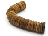 25 16mm Light Brown Wood Beads Vintage Flat Saucer Disc Beads Wooden Brown Beads Jewelry Making Beading Supplies Smileyboy