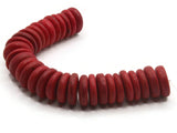 25 15mm Red Wood Beads Vintage Flat Saucer Disc Beads Wooden Red Beads Jewelry Making Beading Supplies Smileyboy