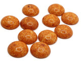 11 18mm Round Swirling Orange White and Brown Flatback Cabochons Vintage Lucite Plastic Cabochons Jewelry Making Supplies Jewelry Findings