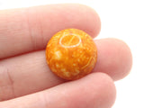 11 18mm Round Swirling Orange White and Brown Flatback Cabochons Vintage Lucite Plastic Cabochons Jewelry Making Supplies Jewelry Findings