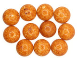11 18mm Round Swirling Orange White and Brown Flatback Cabochons Vintage Lucite Plastic Cabochons Jewelry Making Supplies Jewelry Findings