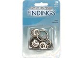 19 Mixed Silver Tone Metal Rings Jewelry Essentials Findings