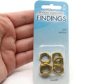 6 Pieces Gold Tone Metal Link Rings Jewelry Essentials Findings