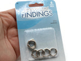 6 Pieces Silver Tone Metal Link Rings Jewelry Essentials Findings