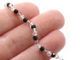 45 4mm Faceted Round Beads Mixed Black White and Gray Crystal Glass Beads Jewelry Making Beading Supplies Loose Spacer Beads