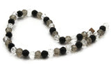 45 4mm Faceted Round Beads Mixed Black White and Gray Crystal Glass Beads Jewelry Making Beading Supplies Loose Spacer Beads