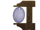 20 25mm Flat Oval Beads Frosted Blue Vintage Lucite Plastic Beads Jewelry Making Beading Supplies
