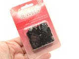 100 Pieces Black Acrylic Faceted Cabochons Jewelry Essentials Jewels