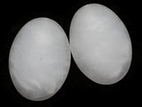 2 40mm Swirling White Oval Cabochons Vintage Lucite Plastic Cabochons Mosaic Supplies Jewelry Making Beading Supplies Smileyboy