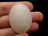 2 40mm Swirling White Oval Cabochons Vintage Lucite Plastic Cabochons Mosaic Supplies Jewelry Making Beading Supplies Smileyboy
