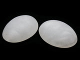 2 40mm Swirling White Oval Cabochons Vintage Lucite Plastic Cabochons Mosaic Supplies Jewelry Making Beading Supplies Smileyboy