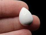 10 18mm White Teardrop Flatback Vintage Lucite Cabochons Jewelry Making Crafting Supplies Plastic Dome Cabochons