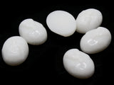 6 18mm Egyptian Pharoh or Sphinx White Oval Vintage Lucite Cabochons Flat Back Cabochons