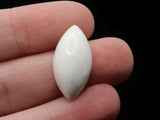 10 24mm White Marquis Cabochons Vintage Lucite Plastic Cabochons Jewelry Making Beading Supplies
