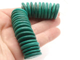 25 20mm Green Wood Beads Vintage Flat Saucer Disc Beads Wooden Green Beads Jewelry Making Beading Supplies Smileyboy