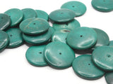 24 20mm Green Wood Beads Vintage Flat Saucer Disc Beads Wooden Green Beads Jewelry Making Beading Supplies Smileyboy