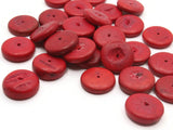 25 15mm Red Wood Beads Vintage Flat Saucer Disc Beads Wooden Red Beads Jewelry Making Beading Supplies Smileyboy