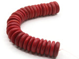 25 15mm Red Wood Beads Vintage Flat Saucer Disc Beads Wooden Red Beads Jewelry Making Beading Supplies Smileyboy