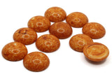 11 18mm Round Swirling Orange White and Brown Flatback Cabochons Vintage Lucite Plastic Cabochons Jewelry Making Supplies Jewelry Findings