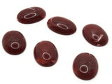 6 25mm x 18mm Dark Red Red Swirling Oval Vintage Lucite Plastic Flat Back Cabochons Mosaic Supplies Jewelry Making