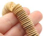 40 13mm Light Brown Wood Beads Vintage Flat Saucer Disc Beads Wooden Brown Beads Jewelry Making Beading Supplies Smileyboy