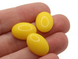 12 18mm Yellow Cabochons Vintage Lucite Cabochons Oval Cabochons Flat Back Cabochons Tiles Jewelry Making Supplies Plastic Tiles Smileyboy