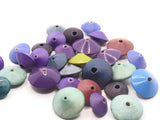30 Mixed Wood Bicone Saucer Beads Vintage Wooden Beads Loose Beads Natural Beads Jewelry Making Beading Supplies