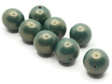 8 14mm Round Blue with Gold Wood Beads Wooden Vintage New Old Stock Ball Beads to String Jewelry Making Beading Supplies