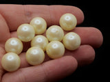 30 12mm White Round Pearl Beads Vintage Cultura Pearls Made in Japan Faux Plastic Pearl Bead Jewelry Making Beads for Stringing