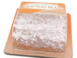 140 Pieces Clear Plastic Paddle Wheel Beads Jewelry Essentials Crafting Beads Star flake Beads