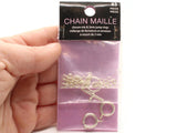 63 Pieces Chain Maille Closure Mix and 3mm Jump Rings Silver Tone Metal Link Rings and Clasps Jewelry Essentials Findings