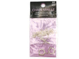 63 Pieces Chain Maille Closure Mix and 3mm Jump Rings Silver Tone Metal Link Rings and Clasps Jewelry Essentials Findings