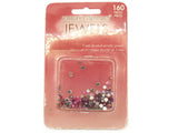 160 Pieces Pink 3mm Faceted Acrylic Jewels Jewelry Essential Jewels Cabochons