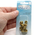 8 Pieces Gold Tone Metal Spacer Large Hole Beads Jewelry Essentials Findings