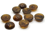 10 18mm Tortoise Shell Brown Vintage Lucite Plastic Round Flat Back Cabochons Jewelry Making Beading Supplies