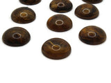 10 18mm Tortoise Shell Brown Vintage Lucite Plastic Round Flat Back Cabochons Jewelry Making Beading Supplies